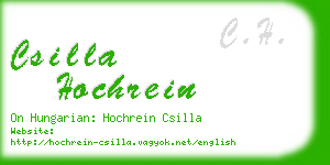 csilla hochrein business card